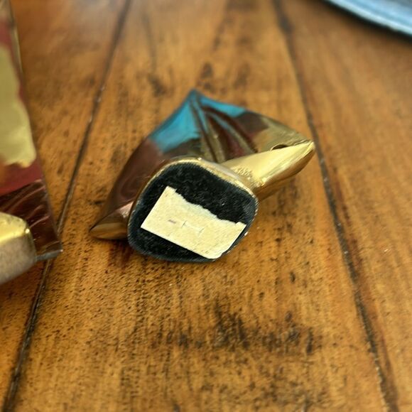 Vintage Mid-century modern brass sailboats 3 total. - Picture 12 of 13